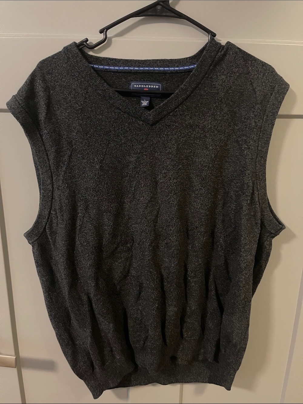 Saddlebred Men’s Dark Charcoal V-Neck Sweater Vest